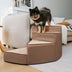Luxe Water-repellent Faux Leather Removable Spiral Pet Stairs - StepEase