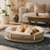 Deluxe Faux Leather & Plush Removable Orthopedic Donut Dog Bed - WarmNest