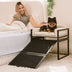 Elevated Pet Sofa Bed with Stairs Ramp for Bedside Lounge or Dog Window Perch