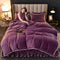 Luxury Extra Thick Warm Solid Color Milk Fleece Bed Sheet Set