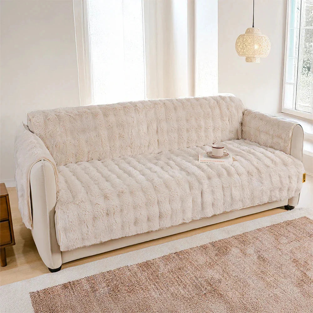 Water-resistant Fluffy Soft Furniture Protector Couch Cover-EverDry