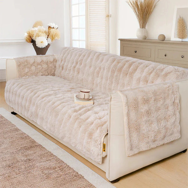Water-resistant Fluffy Soft Furniture Protector Couch Cover-EverDry