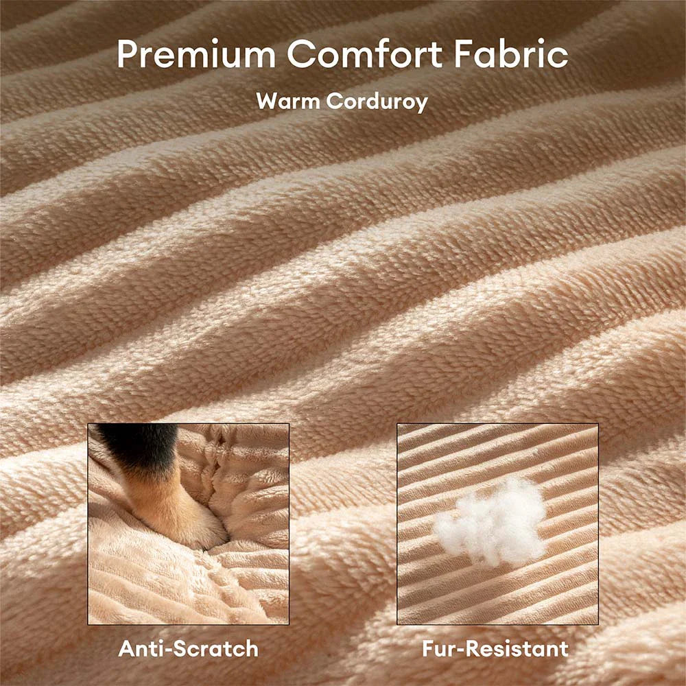 Vintage Large Cozy Calming Sofa Dog Bed