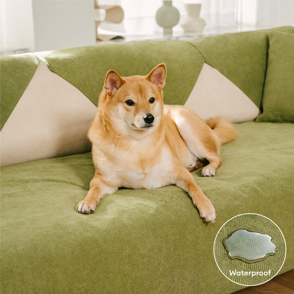 Herringbone Chenille Fabric Waterproof & Antifouling Couch Cover