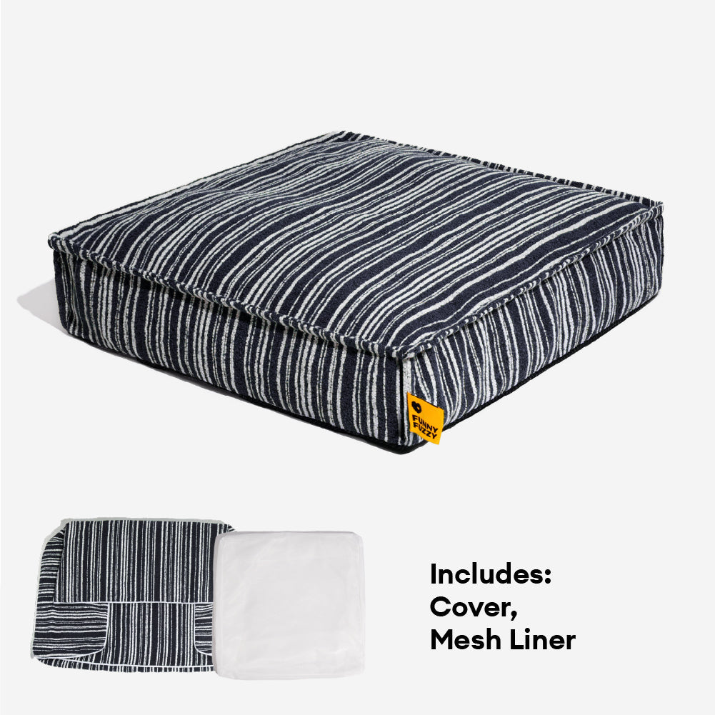 Sustainable Storage Pouf Ottoman & Dog Bed - Funnyfuzzy SnugNest