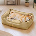 Luxury Faux Leather Waterproof Removable Dog Sofa Bed