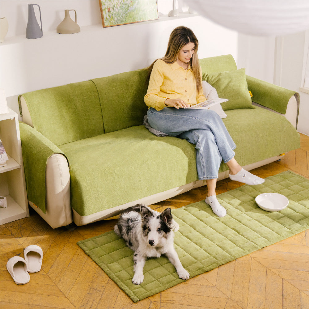 Herringbone Chenille Fabric Waterproof & Antifouling Couch Cover