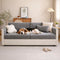 Vertical Stripe Corduroy Anti-Scratch Stretch Full-Cover Couch Cover