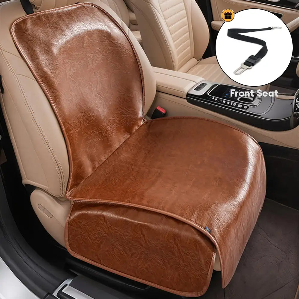 Pet Friendly Faux Leather Car Seat Mask - Waterproof And Stain Resistant