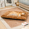 Plush Fluffy Thick Comfort Calming Dog Bed with Pillow