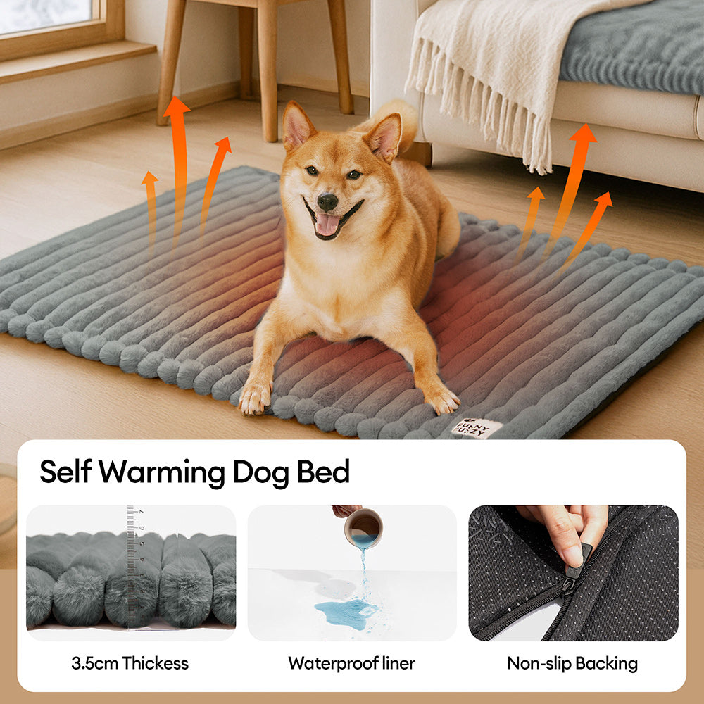 Fluffy Faux Rabbit Fur Washable Warm Pet Mat - ComfyEase