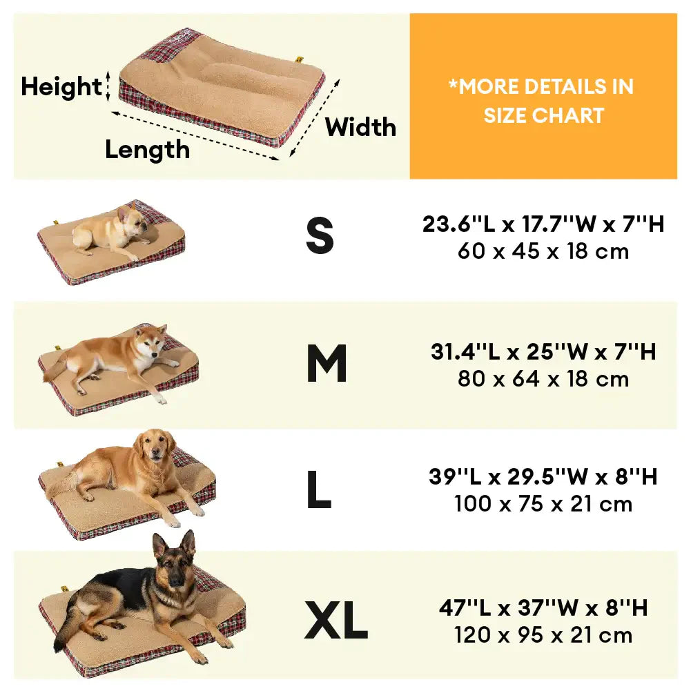 Extra Large Washable Teddy Fluffy Rectangle Dog Bed - Night-night