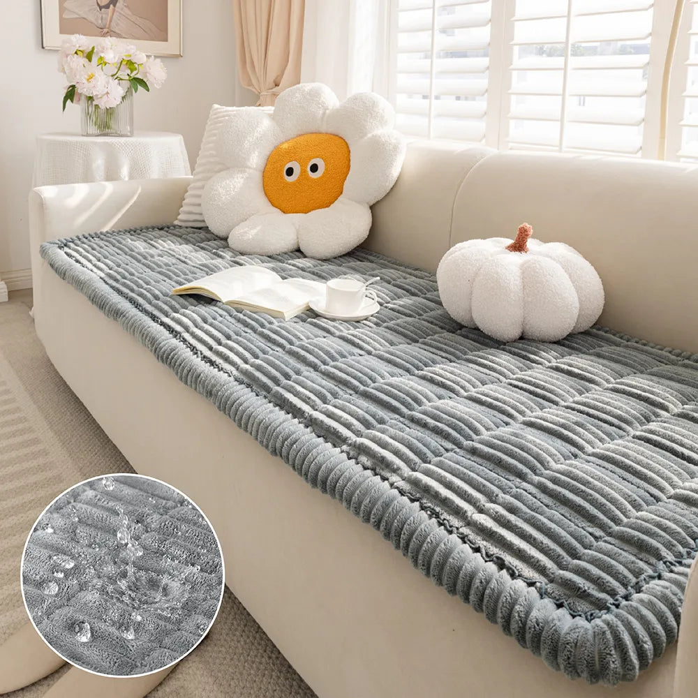 Lazy Soft Flannel Breathable Pet Mat Non-slip Couch Cover