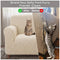 Cream Style Seersucker Breathable Stretchy Full-Coverage Armchair Couch Cover