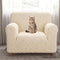 Cream Style Seersucker Breathable Stretchy Full-Coverage Armchair Couch Cover