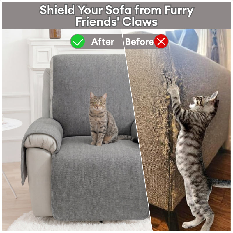Herringbone Full Coverage Comfortable Scratch-Resistant ArmChair Sofa Protection Couch Cover
