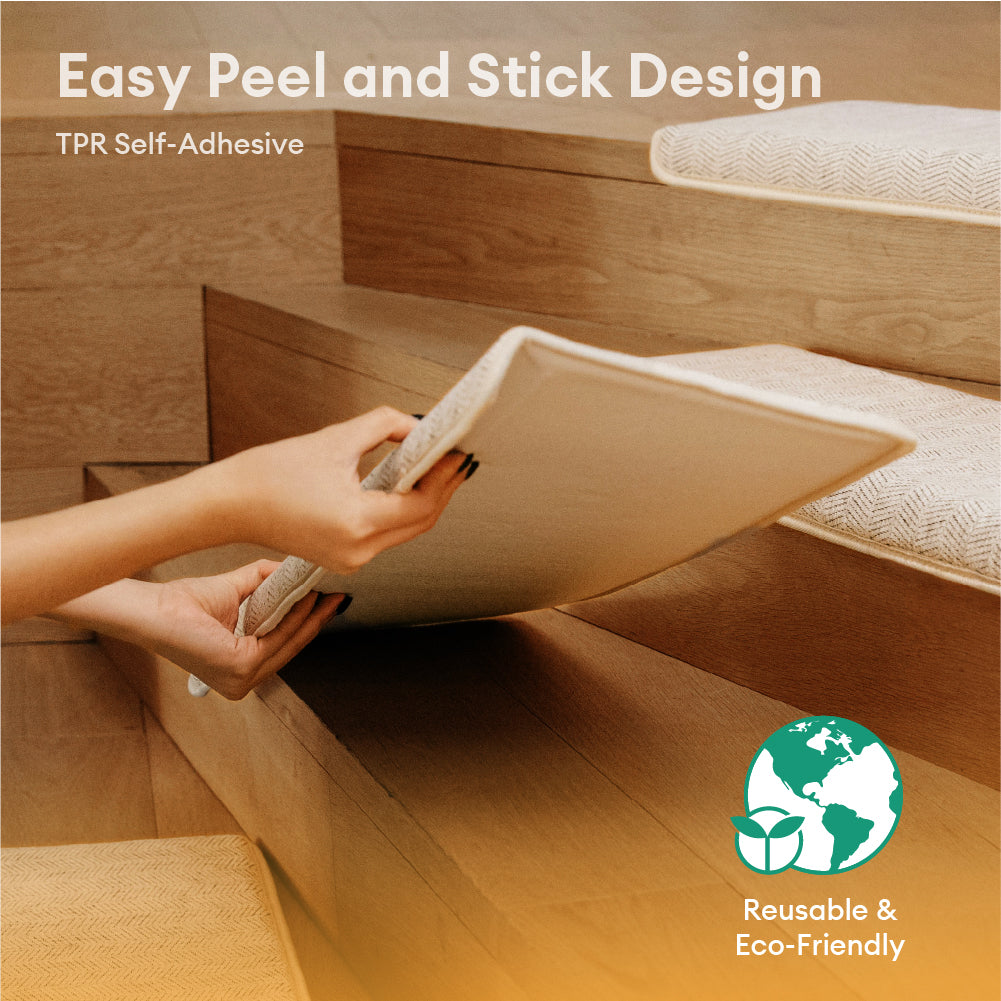 Herringbone Wear-Resistant Stair Protection Tape Free Carpet Stair Treads