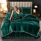 Luxury Extra Thick Warm Solid Color Milk Fleece Bed Sheet Set
