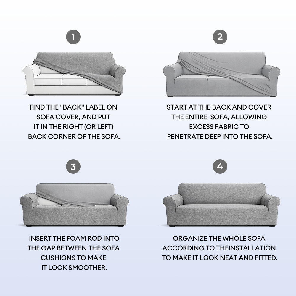 Herringbone Full Coverage Comfortable Scratch-Resistant Sofa Protection Magic Couch Cover