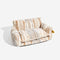 Trendy Striped Faux Lambswool Double Layer Dog & Cat Sofa Bed