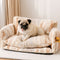 Trendy Striped Faux Lambswool Double Layer Dog & Cat Sofa Bed - Outdoor