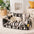 Trendy Striped Faux Lambswool Double Layer Dog & Cat Sofa Bed - Outdoor