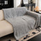 Bowknot Jacquard Plush Multifunctional Sofa Blanket Couch Cover