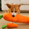 Carrot Squeaky Plush Toy Dog Interactive Toy