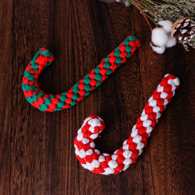 Christmas Cotton Rope Toy Chew Resistant Luxury Dog Gifts Teething Toys