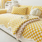 Classic Checkerboard Plush Comfortable Scratch-Resistant Non-Slip Couch Cover