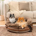 Classic Jacquard Plush Donut Dog Bed - Snuggle Den