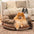 Classic Jacquard Plush Donut Dog Bed - Snuggle Den