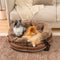 Classic Jacquard Plush Donut Dog Bed - Snuggle Den