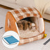 Classical Plaid House Orthopedic Cat Bed - Retreat Cabin