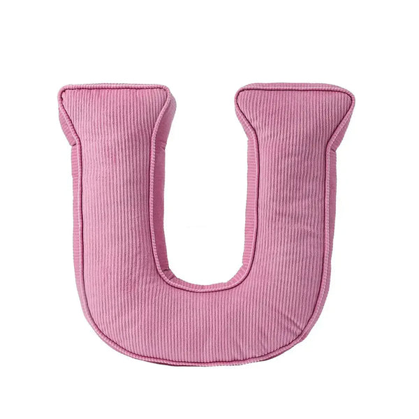 Corduroy Soft Hugging Letter Sofa Pillow