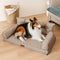 Luxe Faux Leather Foldable Orthopedic Large Dog Bed - Outdoor