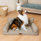 Luxe Faux Leather Foldable Orthopedic Large Dog Bed - Outdoor