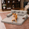 Luxe Faux Leather Foldable Orthopedic Large Dog Bed - Outdoor