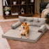 Luxe Faux Leather Foldable Orthopedic Large Dog Bed - Outdoor