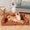 Luxe Faux Leather Foldable Orthopedic Large Dog Bed - Outdoor