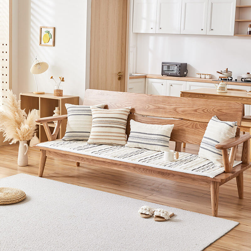 Cozy Chenille Striped Plush Sofa Protector Pet Mat Non-slip Couch Cover