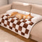 Cozy Plaid Patchwork Pet Mat Furniture Protector Couch Cover