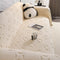 Cream Textured Jacquard Design Sofa Decorative Throw Couch Cover