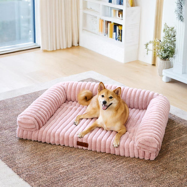 Cream Fluffy Comfort Orthopedic Dog and Cat Sofa Bed