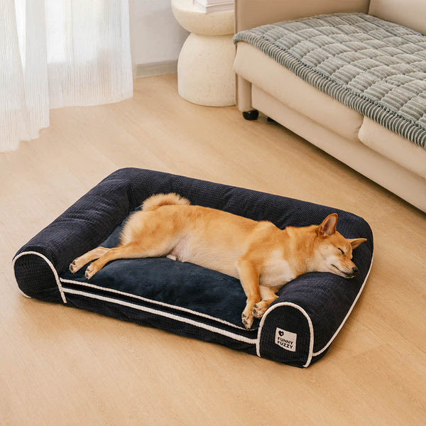 Deluxe Flannel Double-Layer Orthopedic Dog Sofa Bed