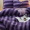 Dual-Sided Cozy Striped Bed Sheet Set