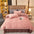 Modern Leaf Pattern Soft Milk Velvet Bed Sheet Set with Bed Skirt