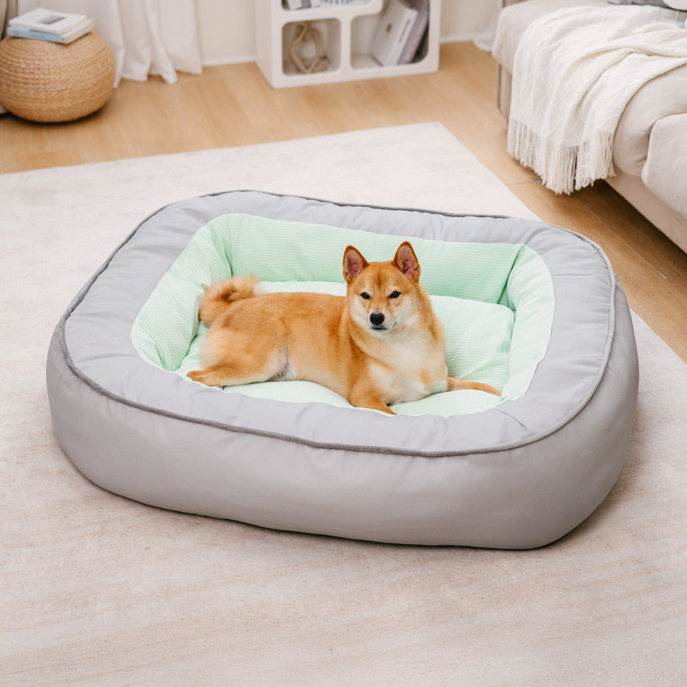 Waterproof Non-stick PU Leather Scratch-resistant Full Support Dog Bed