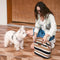 Handmade Lightweight Cotton Woven Beach Bag Pet Carrier- Summer Vacation