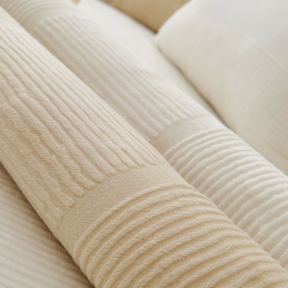 Classic Striped Square Plush Couch Cover